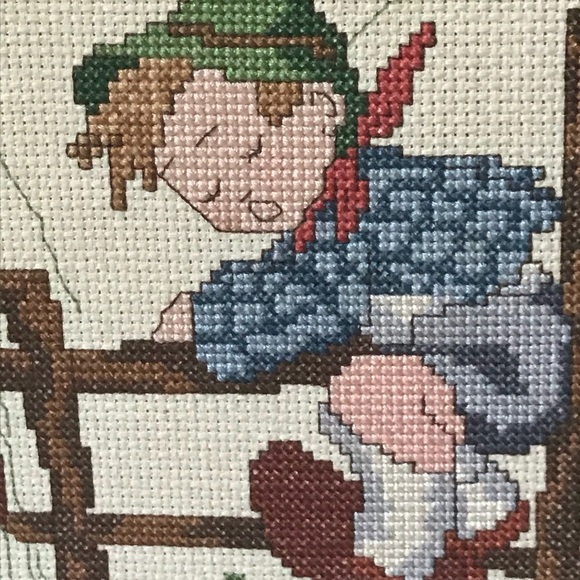 HUMMEL SPRING FROG 🐸 CROSS STITCH HANDMADE💚EUC - Picture 3 of 16